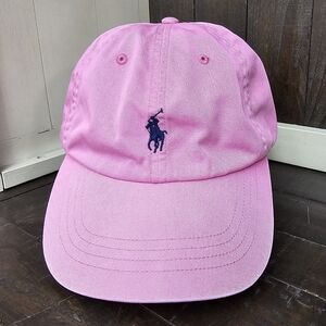 Women's Bright Pink Polo Ralph Lauren Baseball Hat Cap Adjustable Preppy Sports